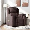 vidaXL Fauteuil de massage inclinable Marron fonc&eacute; Tissu