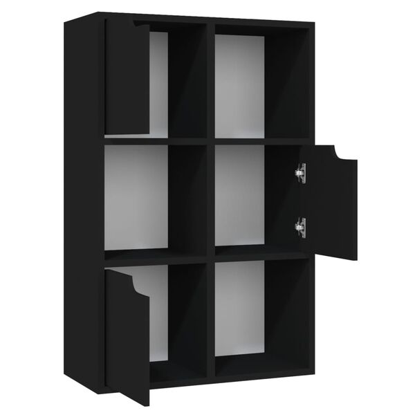 vidaXL Biblioth&egrave;que Noir 60x27,5x88 cm Bois d'ing&eacute;nierie