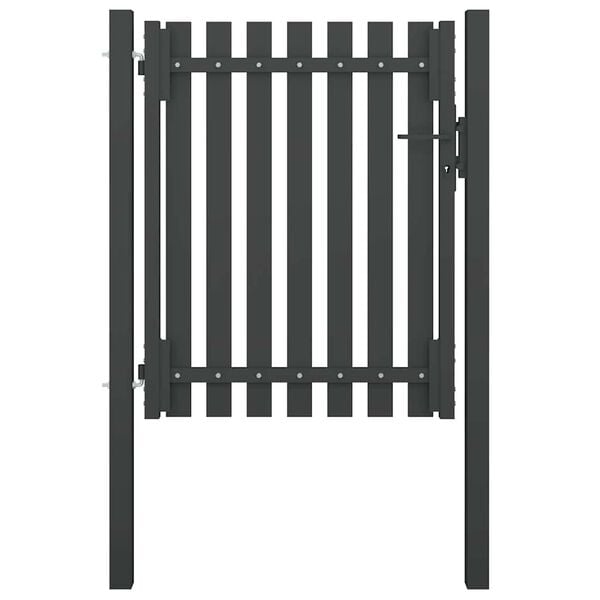 vidaXL Portail de jardin en acier 100x100 cm anthracite