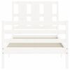 vidaXL Cadre de lit sans matelas blanc 100x200 cm bois massif
