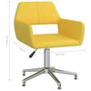 vidaXL Chaise pivotante de bureau Jaune Tissu