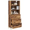 vidaXL Haut Armoire Bois Ancien 69,5 x 32,5 x 180 cm Bois d'ing&eacute;nierie
