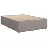 vidaXL Sommier &agrave; lattes de lit avec matelas Taupe 140x190 cm Tissu
