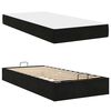 vidaXL Cadre de lit avec matelas avec matelas 2 pcs Noir Velours
