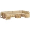vidaXL Ensemble de canap&eacute;s d'ext&eacute;rieur 8 pcs Blanc et Beige