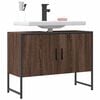 vidaXL Armoire lavabo de salle de bain ch&ecirc;ne marron bois d'ing&eacute;nierie