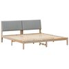 vidaXL Cadre de lit avec t&ecirc;te de lit Marron 200 x 200 cm Pin massif