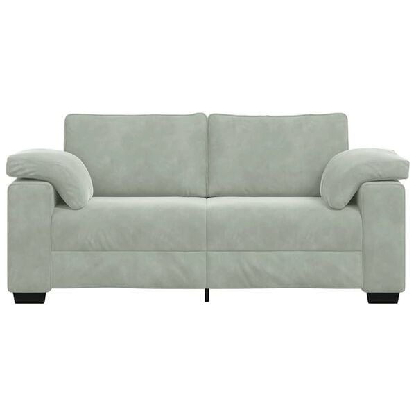 vidaXL Canap&eacute; causeuse gris clair 180x77x82 cm velours
