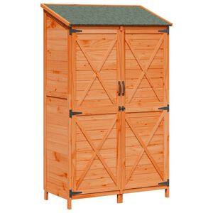 vidaXL Abri de jardin Marron 106 x 56 x 176,5 cm Bois de Sapin Massif