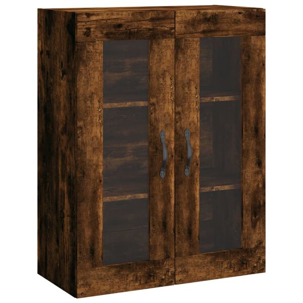 vidaXL Armoire murale ch&ecirc;ne fum&eacute; 69,5x34x90 cm bois d'ing&eacute;nierie