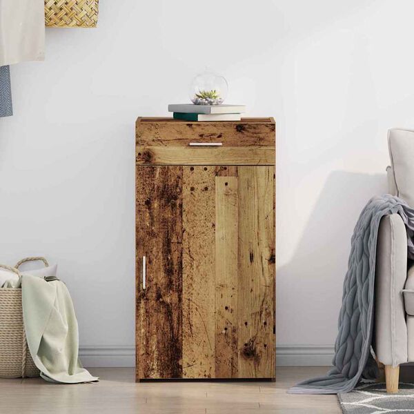 vidaXL Buffet avec tiroir Bois ancien 50 x 42,5 x 93 cm