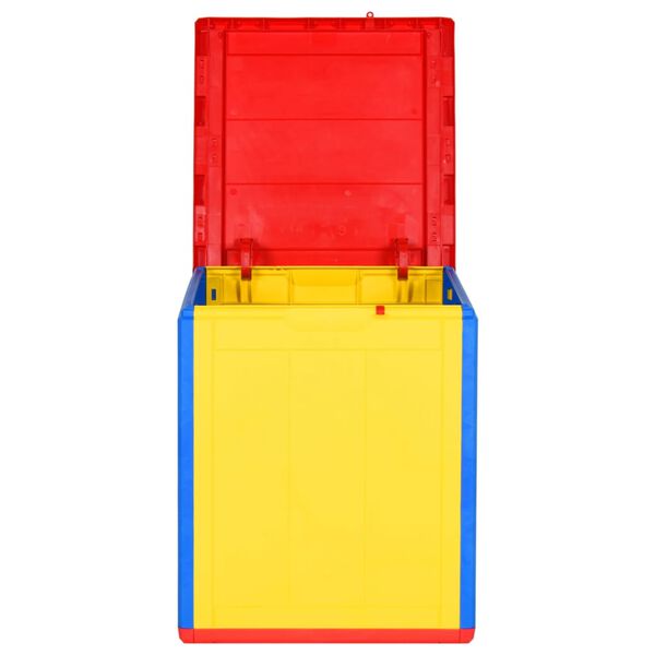 vidaXL Bo&icirc;te de rangement de jardin color&eacute;e PP rotin 90 L