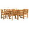 vidaXL Ensemble de salle &agrave; manger pour jardin 9 pcs Marron