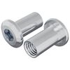 vidaXL Ecrou de verrouillage 2 pi&egrave;ces Nickel M6 x 25 mm Acier