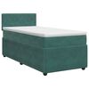 vidaXL Lit boxspring avec matelas Vert fonc&eacute; 90 x 190 cm Velours