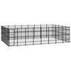 vidaXL Chenil d'ext&eacute;rieur pour chiens Acier 36,86 m&sup2;