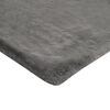 vidaXL Couverture 100x150 cm Fausse fourrure de lapin Gris fonc&eacute;