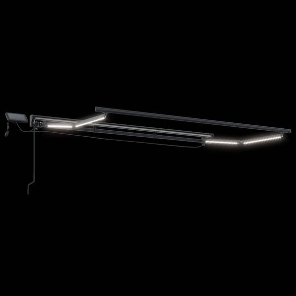 vidaXL Cadre de store manuel avec LEDs Marron 3 x 2,5 m