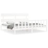 vidaXL Cadre de lit sans matelas blanc bois massif de pin