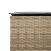 vidaXL Tabourets de bar jardin avec coussins lot de 2 beige poly rotin