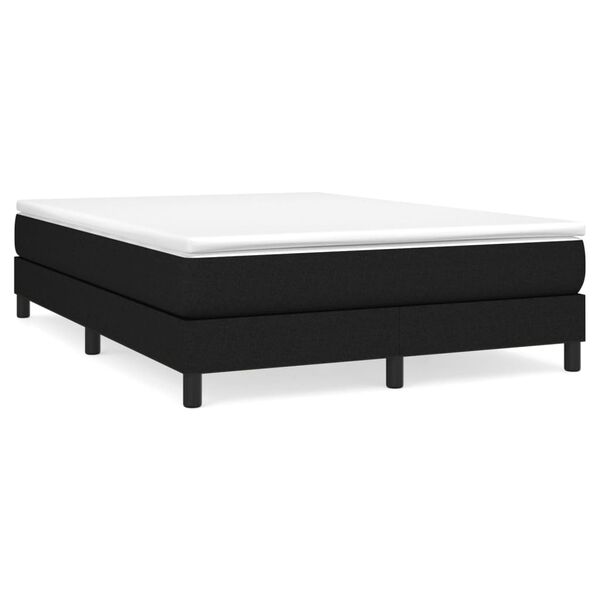 vidaXL Sommier &agrave; lattes de lit avec matelas Noir 160x200 cm Tissu