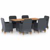 vidaXL Ensemble &agrave; manger d'ext&eacute;rieur 7pcs et coussins r&eacute;sine tress&eacute;e