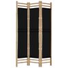 vidaXL Cloison de s&eacute;paration pliante 3 panneaux 120 cm Bambou et Toile