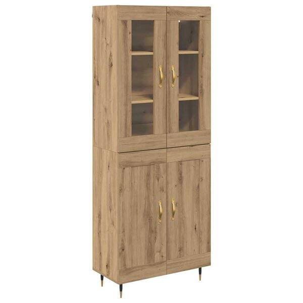 vidaXL Haut Armoire 2 pcs Ch&ecirc;ne artisanal Bois d'ing&eacute;nierie