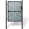 vidaXL Portail de cl&ocirc;ture noir &agrave; une porte 100x150 cm