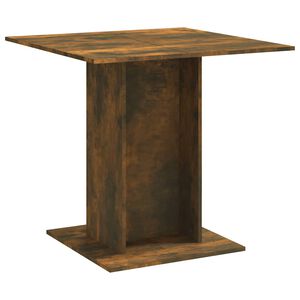 vidaXL Table &agrave; d&icirc;ner Ch&ecirc;ne fum&eacute; 80x80x75 cm Bois d'ing&eacute;nierie