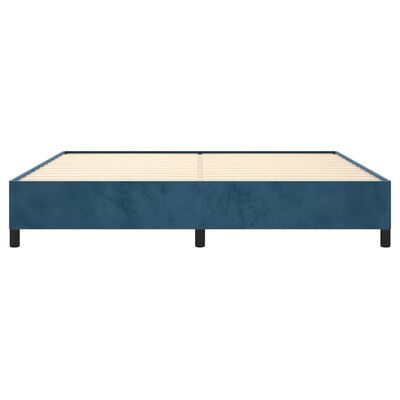 vidaXL Cadre de lit sans matelas bleu foncé 200x200 cm velours