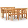 vidaXL Ensemble &agrave; manger de jardin 4 pcs Bois de teck massif