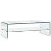 vidaXL Table basse Clair 98x45x31 cm Verre tremp&eacute;