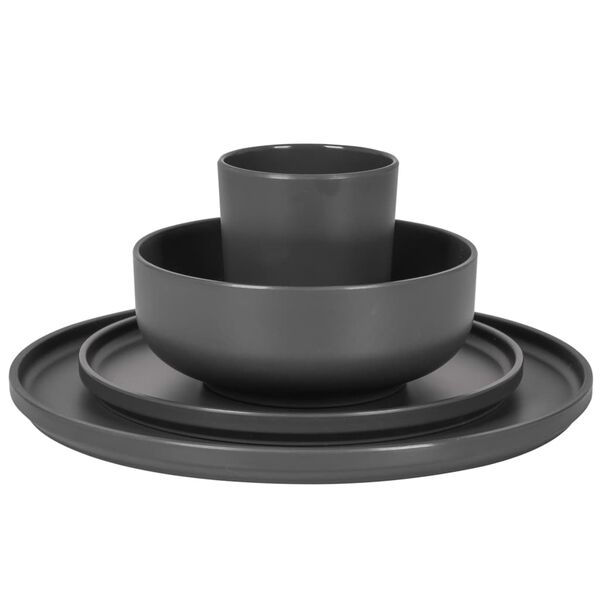 Bo-Camp Vaisselle 16 pcs Patom m&eacute;lamine anthracite