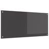 vidaXL Protection de cuisine Gris foncé 110 x 50 x 0,6 cm verre trempé