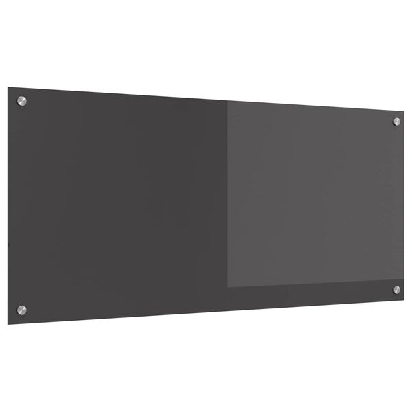 vidaXL Protection de cuisine Gris foncé 110 x 50 x 0,6 cm verre trempé
