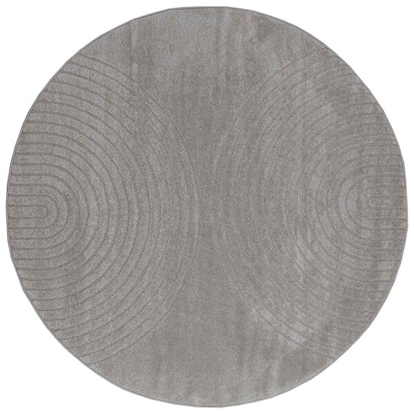 vidaXL Tapis de surface Rond Gris &Oslash; 120 CM