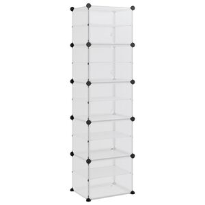 vidaXL &Eacute;tag&egrave;re &agrave; chaussures Transparent 44x31,5x153,5 cm PP