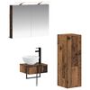vidaXL Ensemble d'armoire de salle de bain 4 pc Bois ancien