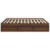 vidaXL Cadre de lit sans matelas ch&ecirc;ne marron 180x200 cm