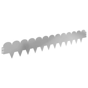 vidaXL Bordure de Pelouse 10 pc 103 x 15 cm Acier Argent&eacute;