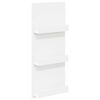 vidaXL &Eacute;tag&egrave;re &agrave; magazines Blanc 43 x 11 x 102 cm Bois d'ing&eacute;nierie