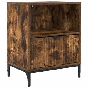 vidaXL Cabinet de chevet Ch&ecirc;ne fum&eacute; 49 x 36 x 61 cm Bois d'ing&eacute;nierie