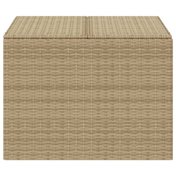 vidaXL Boîte de rangement de jardin mélange beige 291L résine tressée