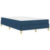 vidaXL Lit &agrave; ressorts avec matelas Bleu 120 x 190 cm tissu