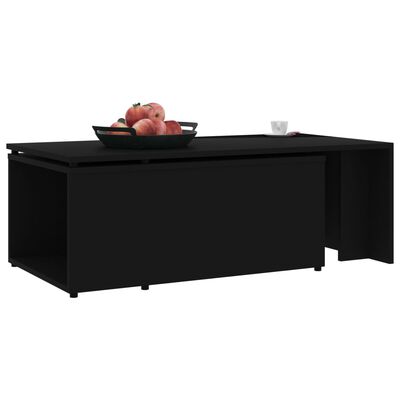 vidaXL Table basse Noir 150x50x35 cm Aggloméré