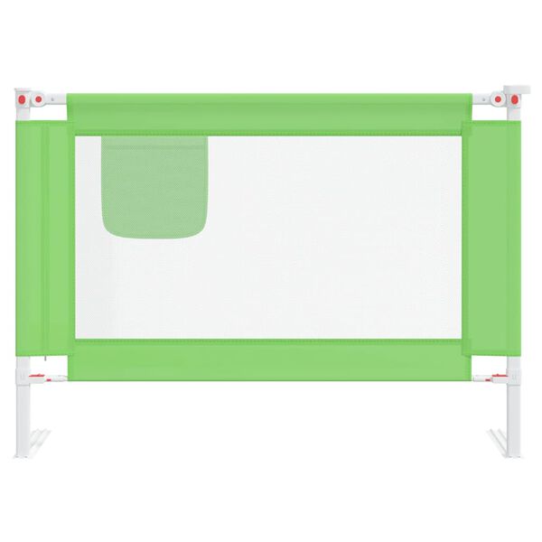vidaXL Barri&egrave;re de s&eacute;curit&eacute; de lit enfant Vert 90x25 cm Tissu