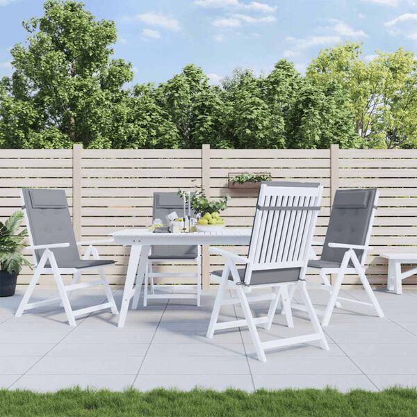 vidaXL Coussins de chaise &agrave; dossier haut lot de 6 gris tissu oxford