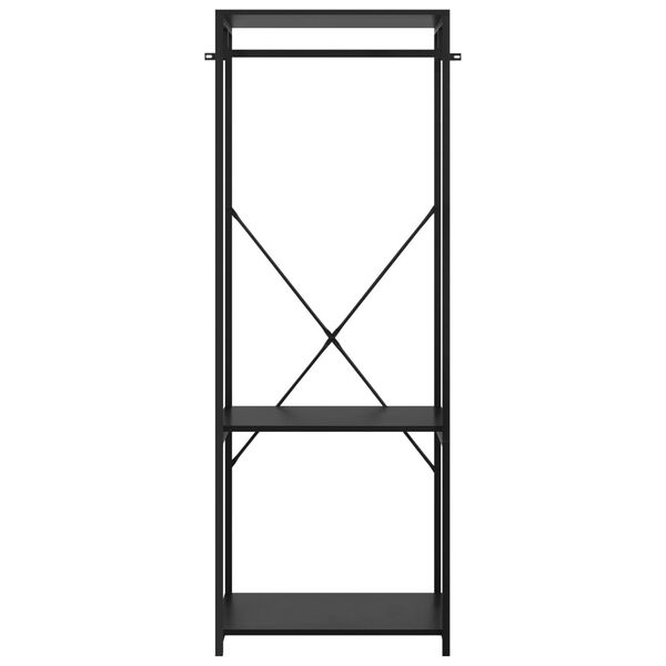 vidaXL Garde-robe Noir 60x40x167 cm M&eacute;tal et agglom&eacute;r&eacute;