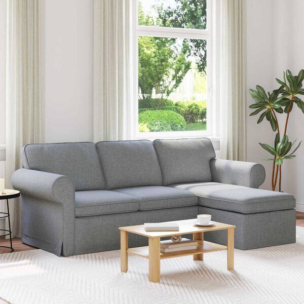 vidaXL Canap&eacute; 180cm Gris clair M&eacute;tал